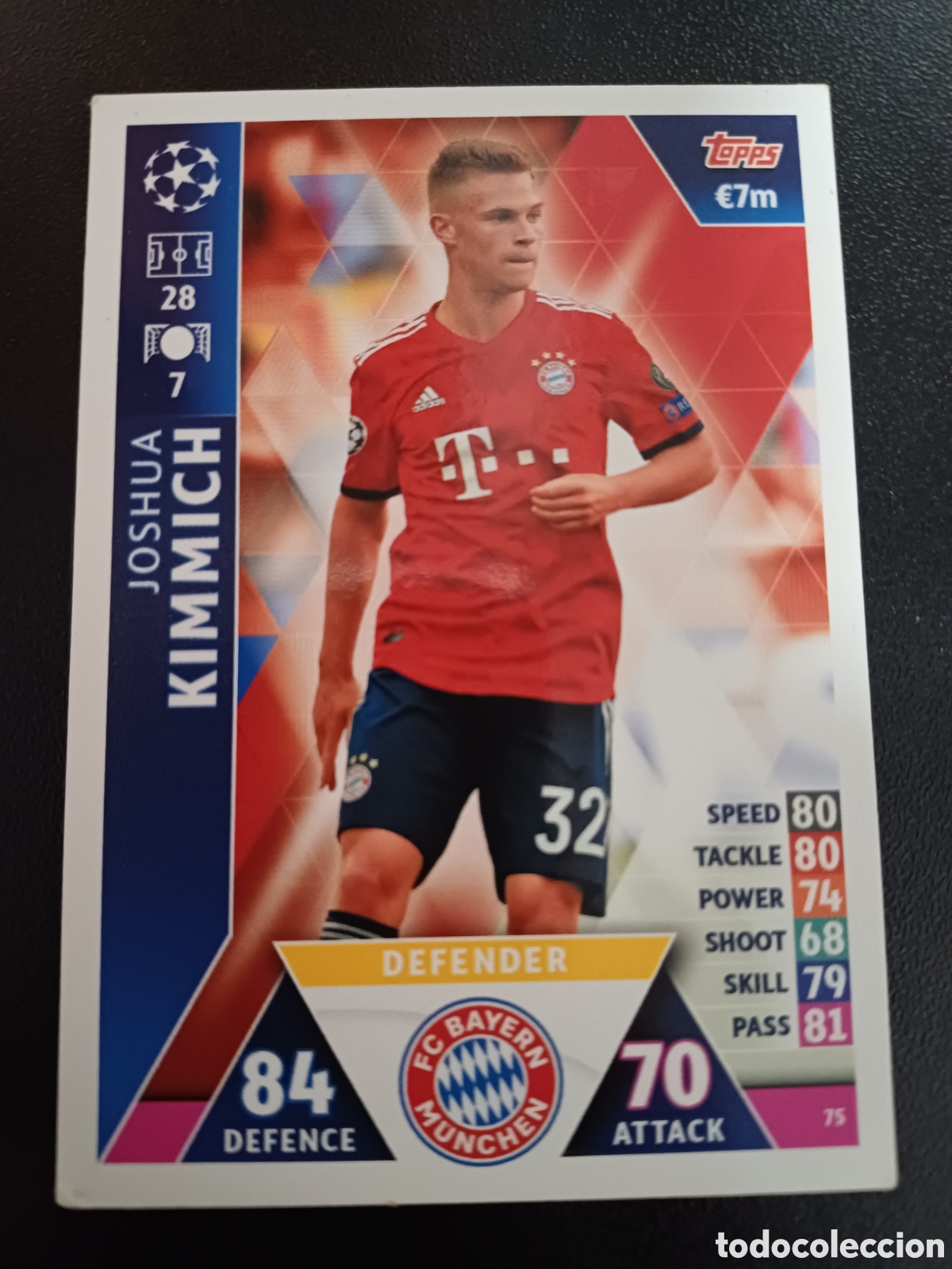 Sammelkarten: #075 JOSHUA KIMMICH FC BAYERN MUNCHEN TOPPS MATCH ATTAX 2018/19