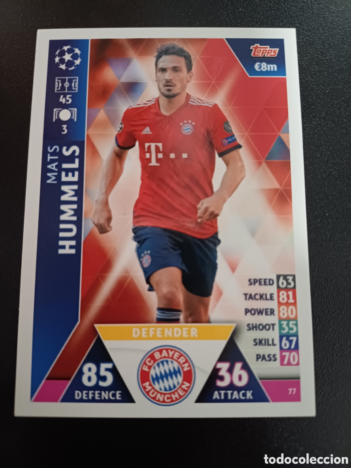 Trading Cards: #077 MATS HUMMELS FC BAYERN MUNCHEN TOPPS MATCH ATTAX 2018/19