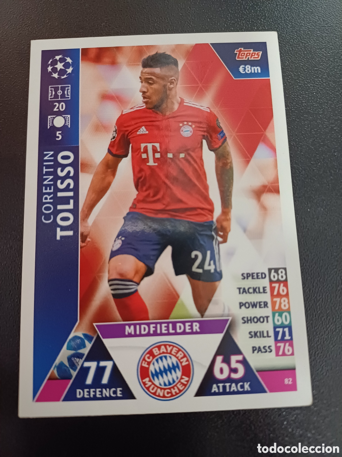 Trading cards: #082 CORENTIN TOLISSO FC BAYERN MUNCHEN TOPPS MATCH ATTAX 2018/19