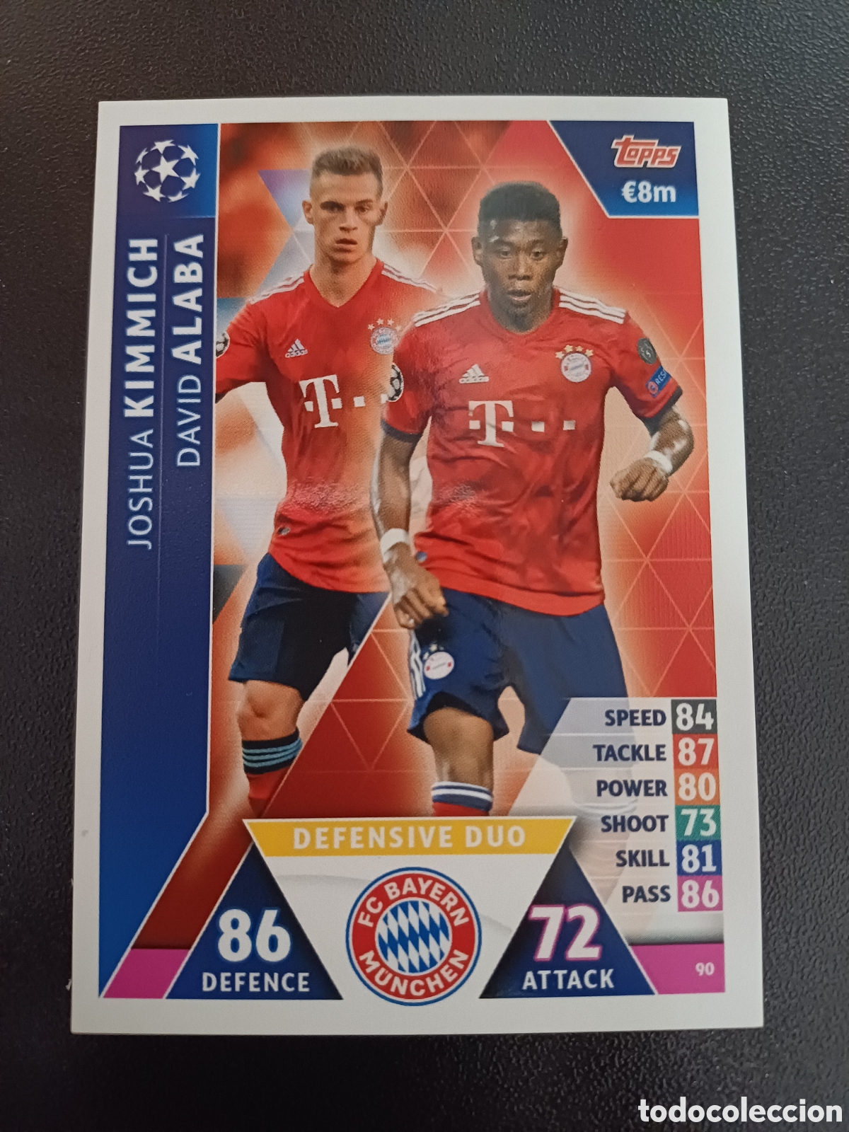 Trading Cards: #090 KIMMICH ALABA DEFENSIVE DUO FC BAYERN MUNCHEN TOPPS MATCH ATTAX 2018/19