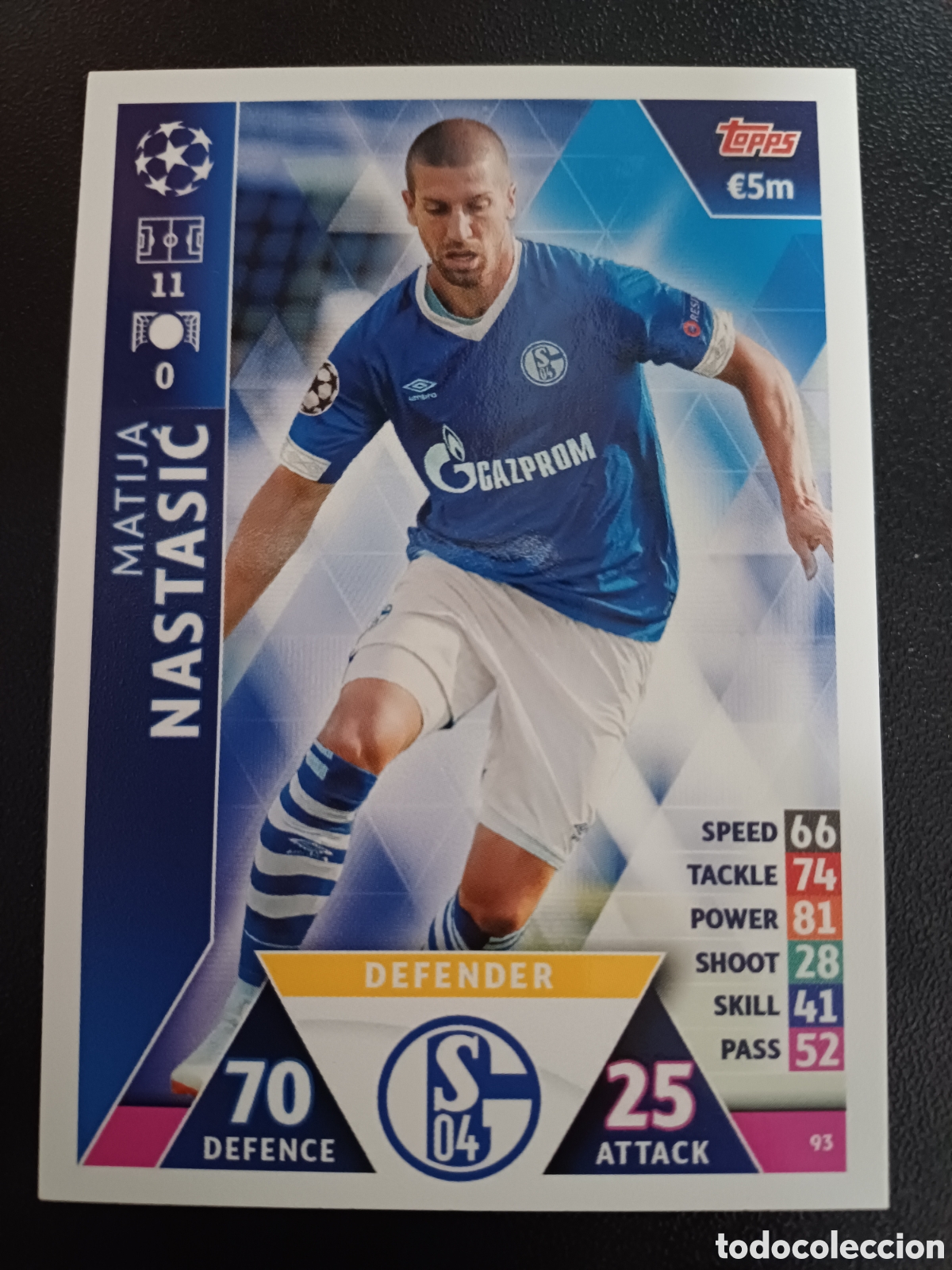 Sammelkarten: #093 MATIJA NASTASIC FC SCHALKE 04 TOPPS MATCH ATTAX 2018/19