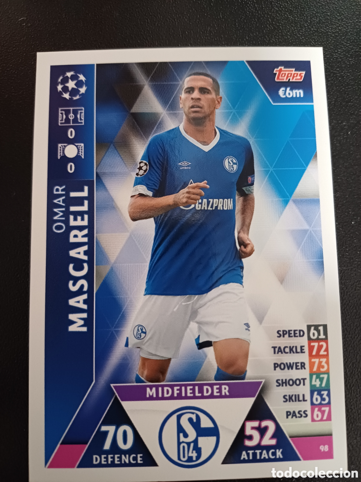 Sammelkarten: #098 OMAR MASCARELL FC SCHALKE 04 TOPPS MATCH ATTAX 2018/19