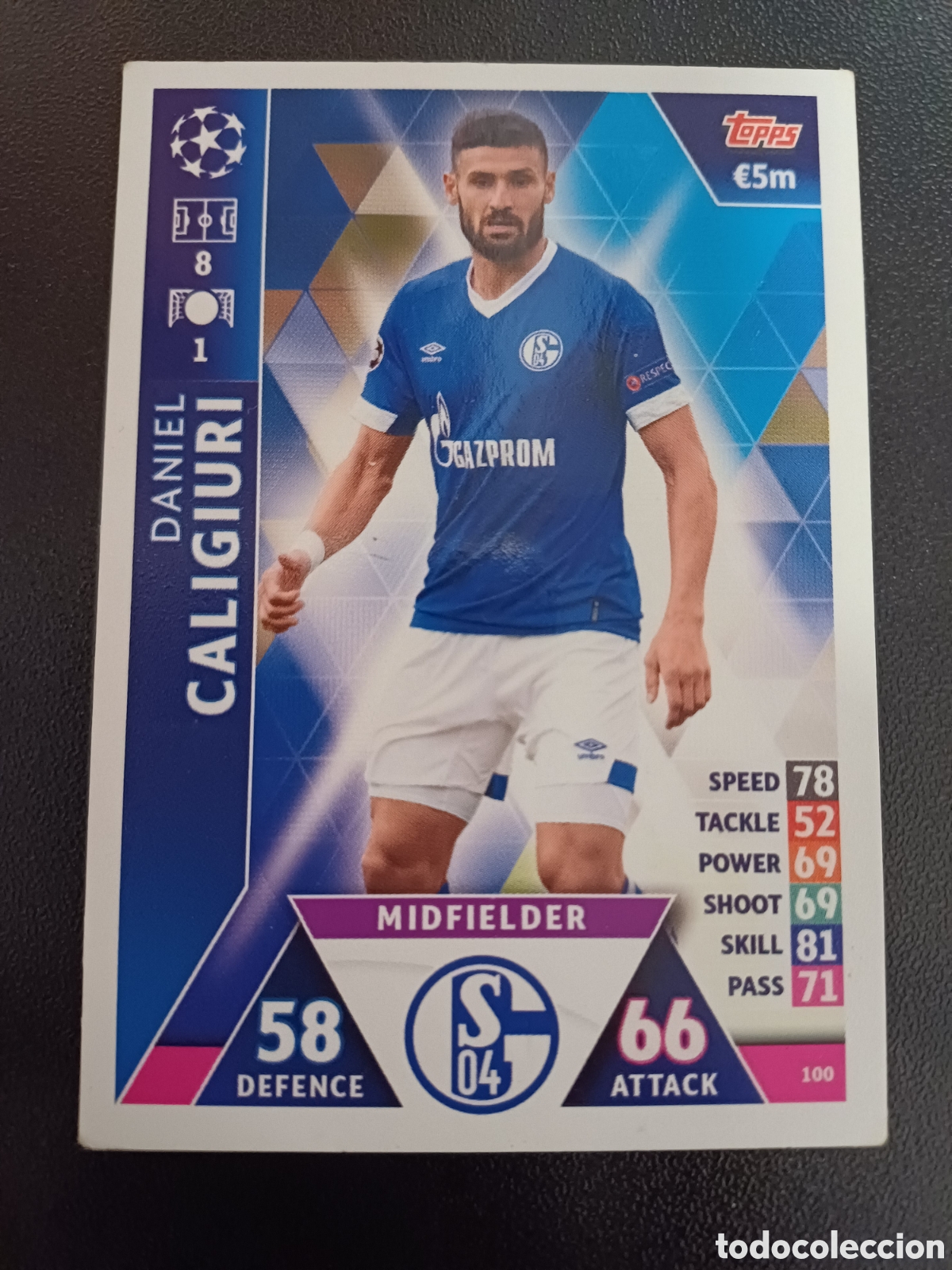 Sammelkarten: #100 DANIEL CALIGIURI FC SCHALKE 04 TOPPS MATCH ATTAX 2018/19