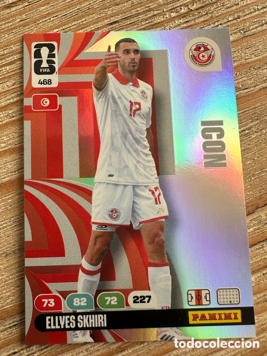 Trading Cards: ELLYES SKHIRI TUNEZ ICON 468 ADRENALYN XL PANINI MUNDIAL WORLD CUP 2026 USA CAN MEX