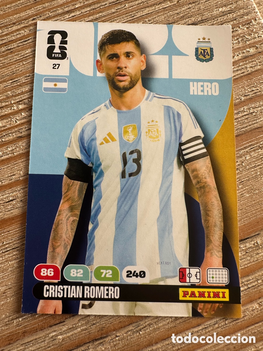 Trading Cards: CRISTIAN ROMERO ARGENTINA 27 ADRENALYN XL MUNDIAL 2026 WORLD CUP USA MEX CAN