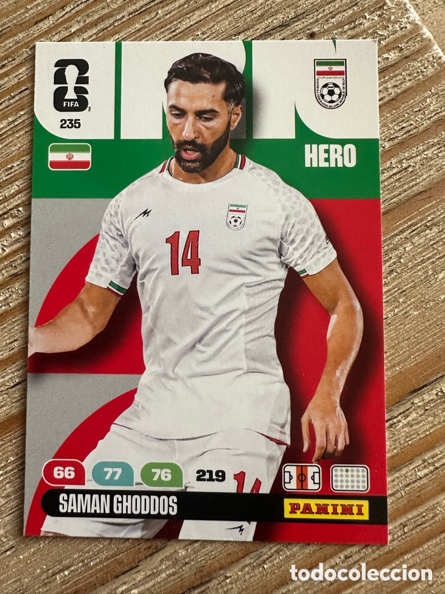 Trading Cards: SAMAN GHODDOS IRAN 235 ADRENALYN XL MUNDIAL 2026 WORLD CUP USA MEX CAN