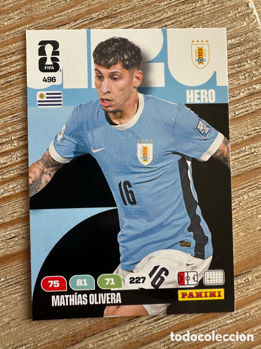 Trading Cards: MATHIAS OLIVERA URUGUAY 496 ADRENALYN XL MUNDIAL 2026 WORLD CUP USA MEX CAN