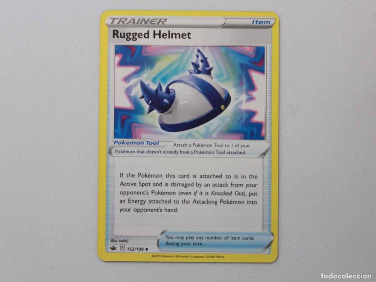 Trading Cards: Carta Pok&eacute;mon Rugged Helmet Reverse Holo 152/198 Chilling Reign Trainer Item