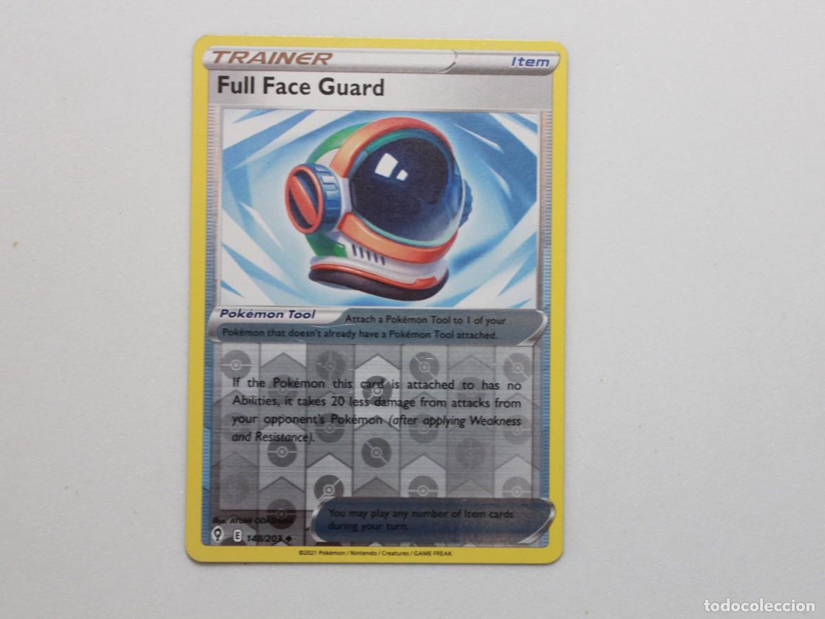 Trading Cards: Carta Pok&eacute;mon Full Face Guard Reverse Holo 148/203 Evolving Skies Trainer Item
