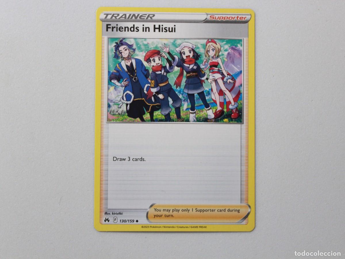 Trading Cards: Carta Pok&eacute;mon Amigos de Hisui Friends in Hisui 130/159 Crown Zenith Trainer Supporter