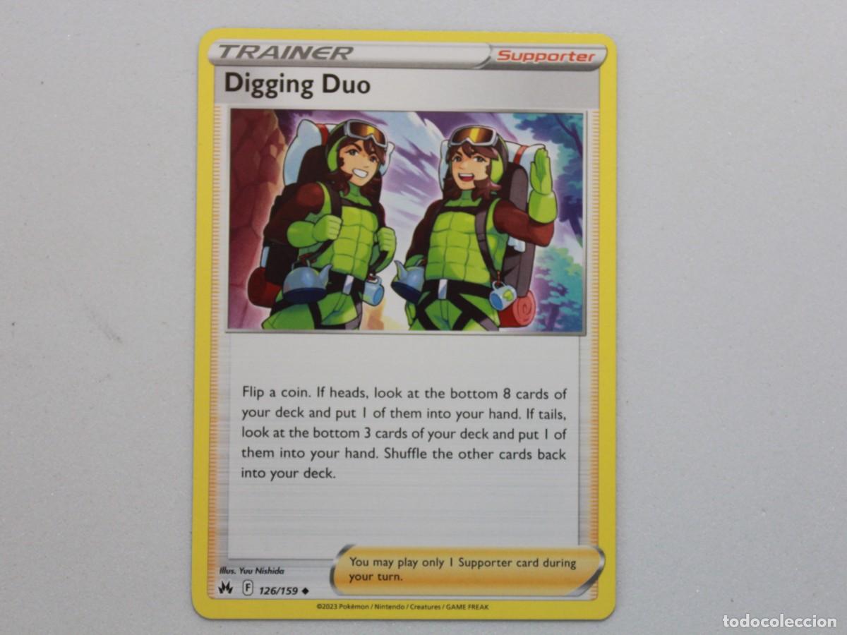 Trading Cards: Carta Pok&eacute;mon D&uacute;o Excavador Digging Duo 126/159 Crown Zenith Trainer Supporter