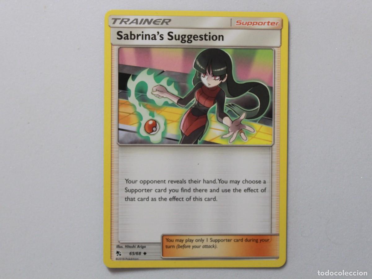 Trading Cards: Carta Pok&eacute;mon Sugerencia de Sabrina Sabrina&rsquo;s Suggestion 65/68 Hidden Fates