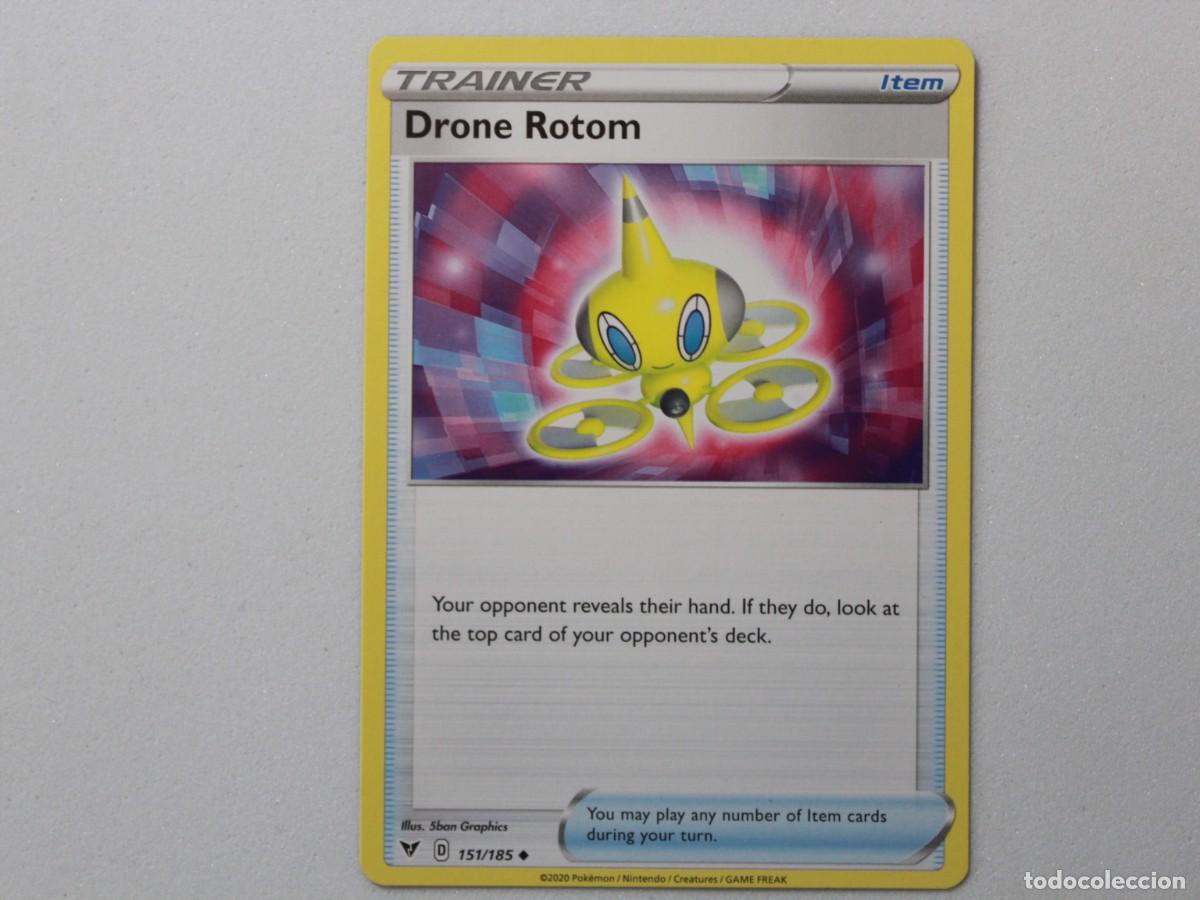 Trading Cards: Carta Pok&eacute;mon Rotom Dron Drone Rotom 151/185 Vivid Voltage Trainer Item