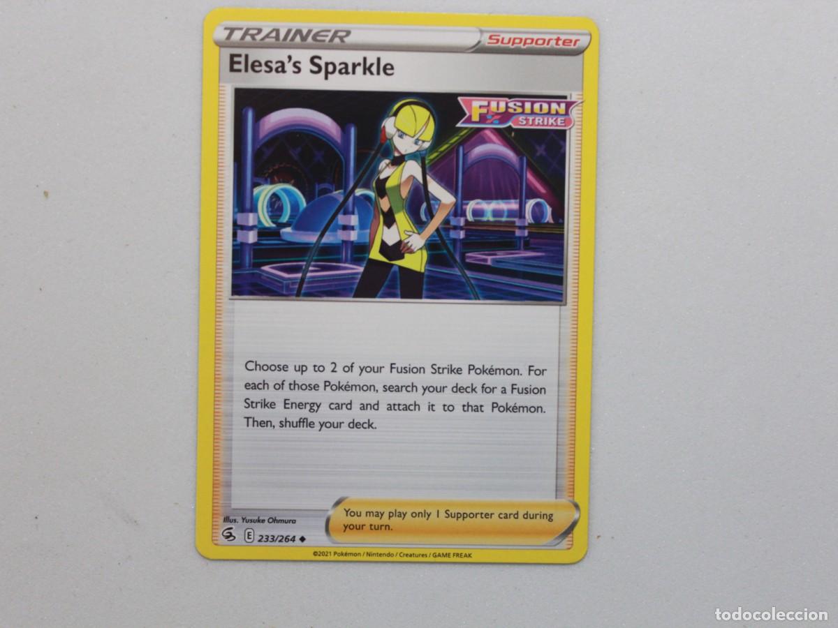 Trading Cards: Carta Pok&eacute;mon Chispa de Camila Elesa&rsquo;s Sparkle 233/264 Fusion Strike