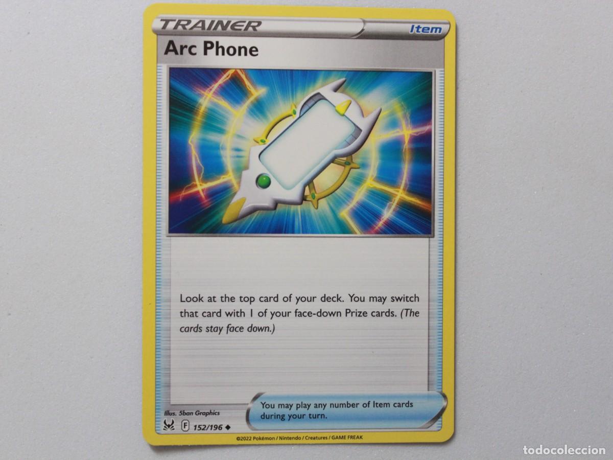 Trading Cards: Carta Pok&eacute;mon Arc Phone Tel&eacute;fono Arcano 152/196 Lost Origin Trainer Item