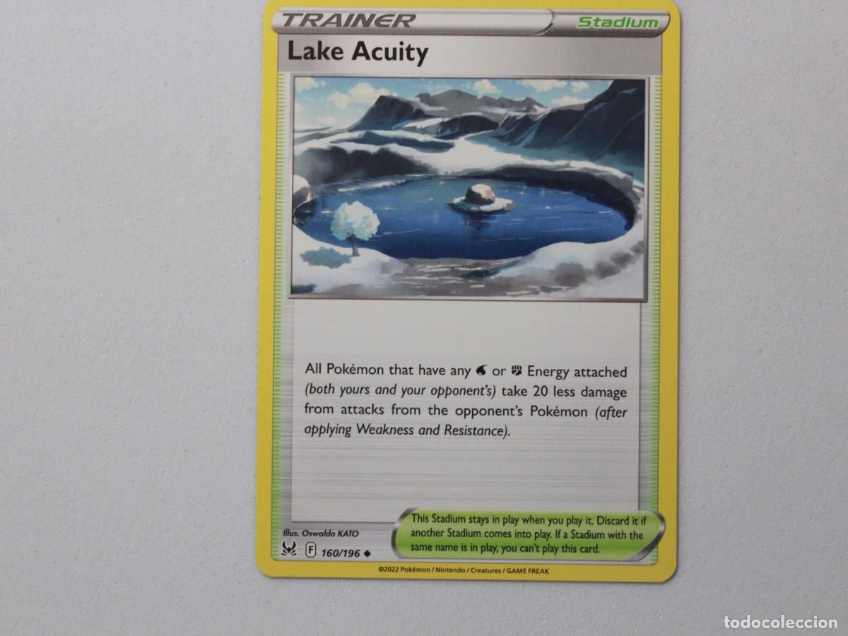 Trading Cards: Carta Pok&eacute;mon Lago Agudeza Lake Acuity 160/196 Lost Origin Stadium