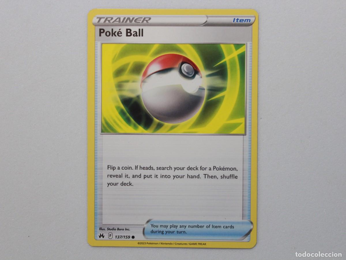 Trading Cards: Carta Pok&eacute;mon Pok&eacute; Ball 137/159 Crown Zenith Trainer Item