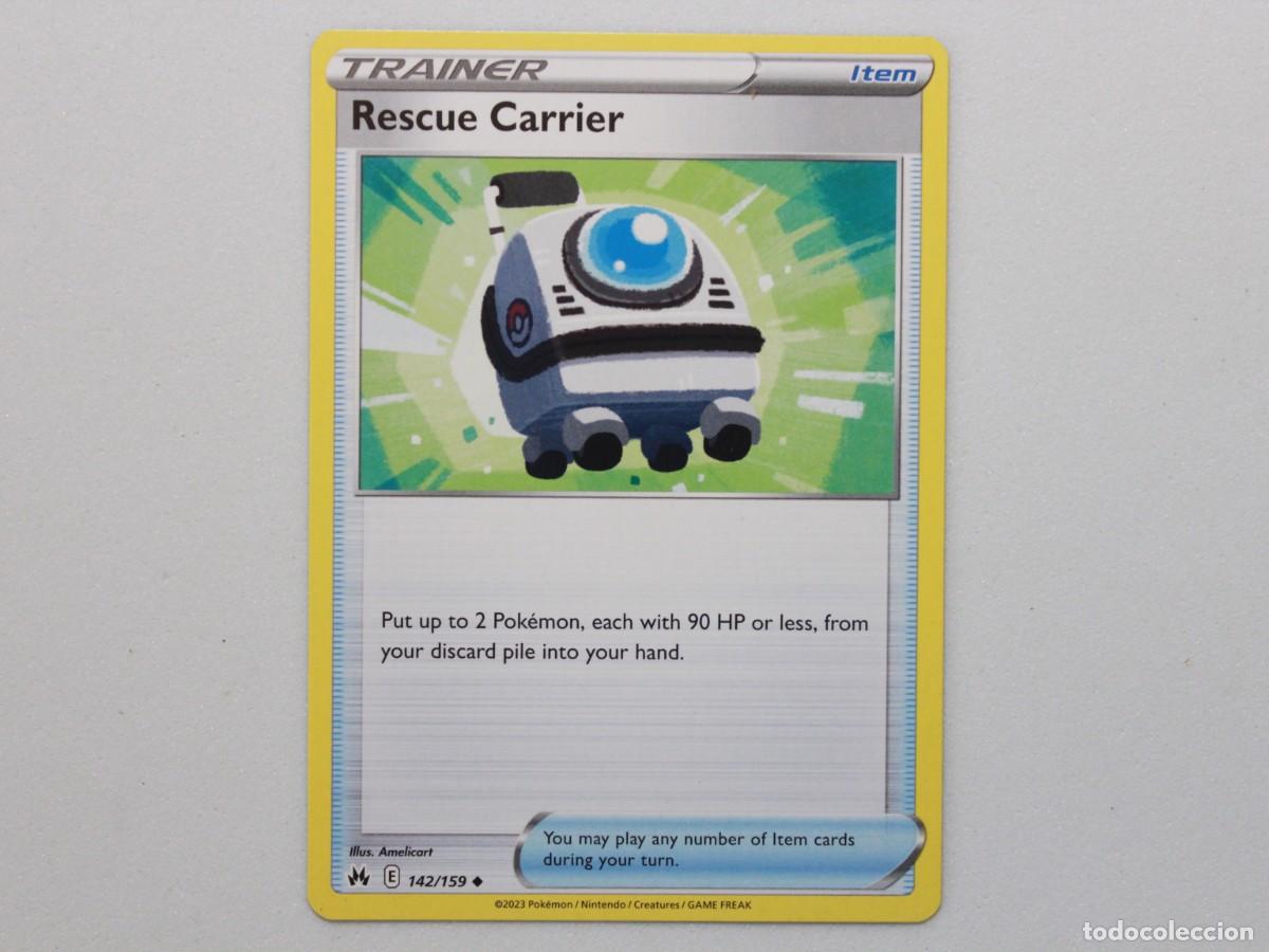 Trading Cards: Carta Pok&eacute;mon Rescue Carrier 142/159 Crown Zenith Trainer Item
