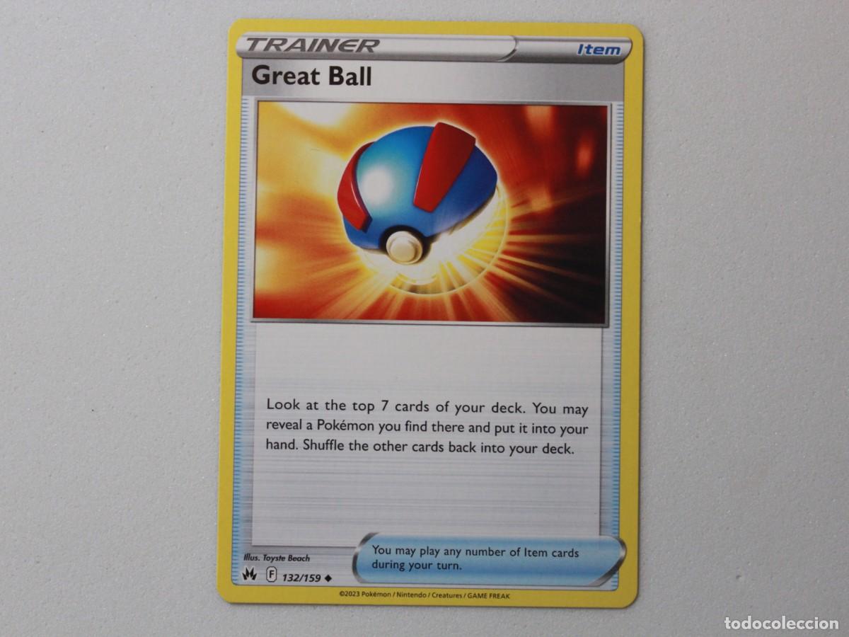 Trading Cards: Carta Pok&eacute;mon Great Ball 132/159 Crown Zenith Trainer Item