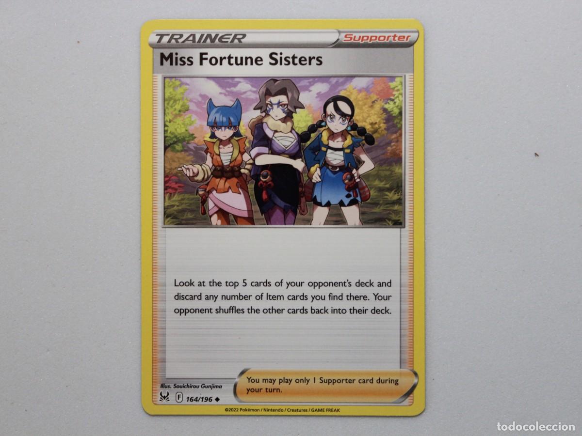 Trading Cards: Carta Pok&eacute;mon Miss Fortune Sisters 164/196 Lost Origin Trainer Supporter