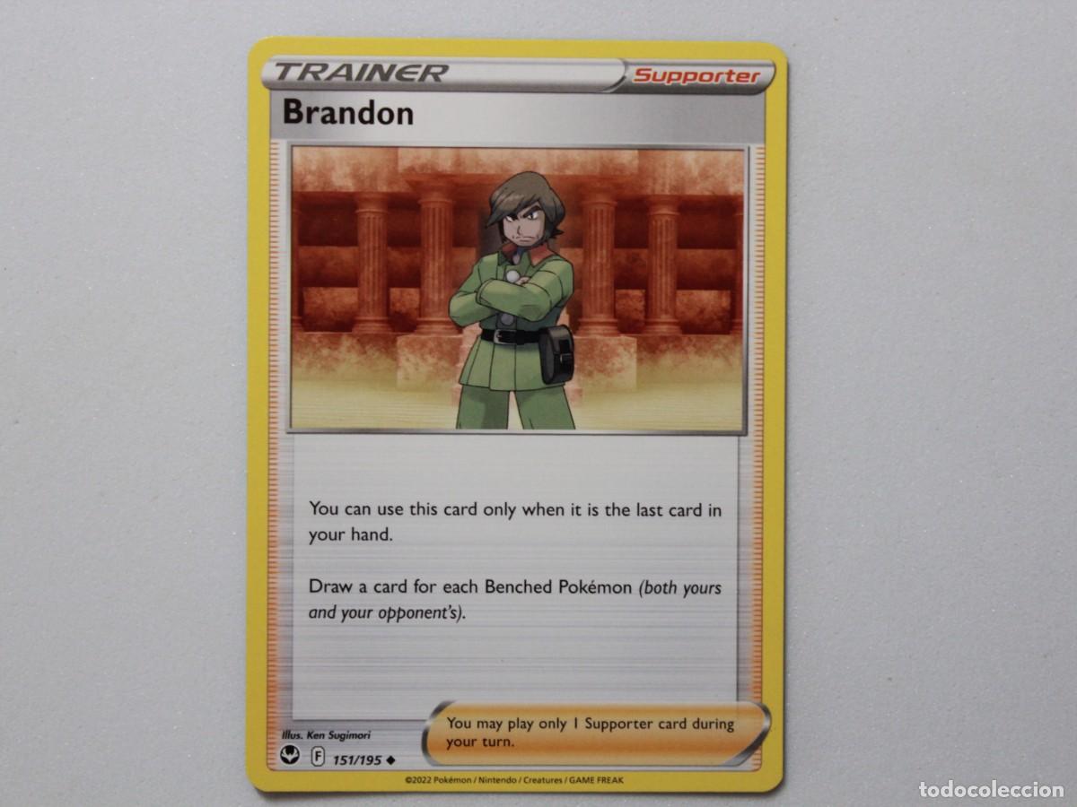 Trading Cards: Carta Pok&eacute;mon Brandon 151/195 Silver Tempest Trainer Supporter
