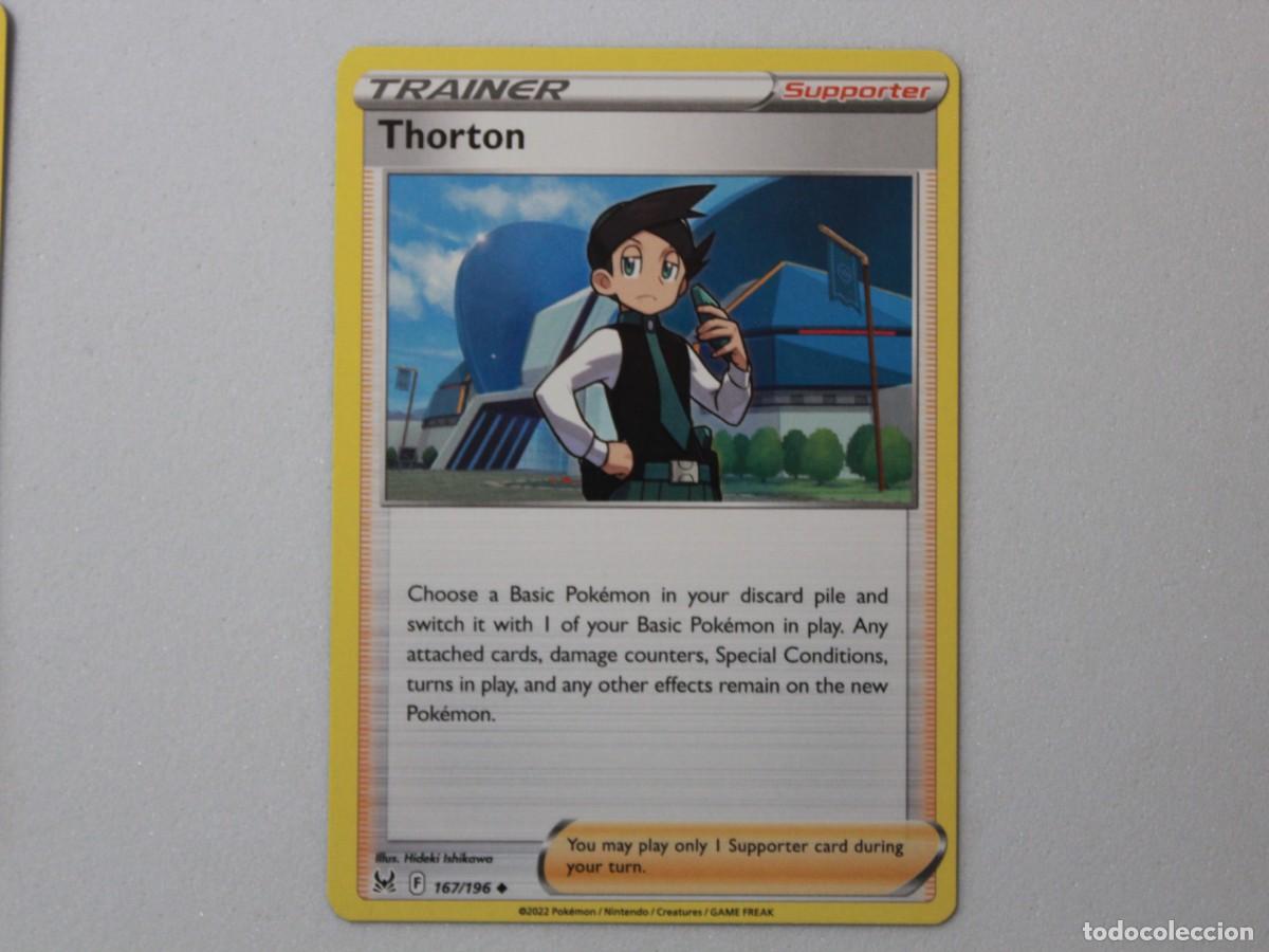 Trading Cards: Carta Pok&eacute;mon Thorton 167/196 Lost Origin Trainer Supporter