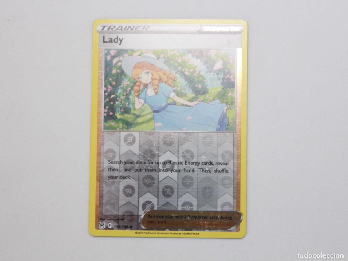 Trading Cards: Carta Pok&eacute;mon Lady Reverse Holo 159/196 Lost Origin Trainer Supporter