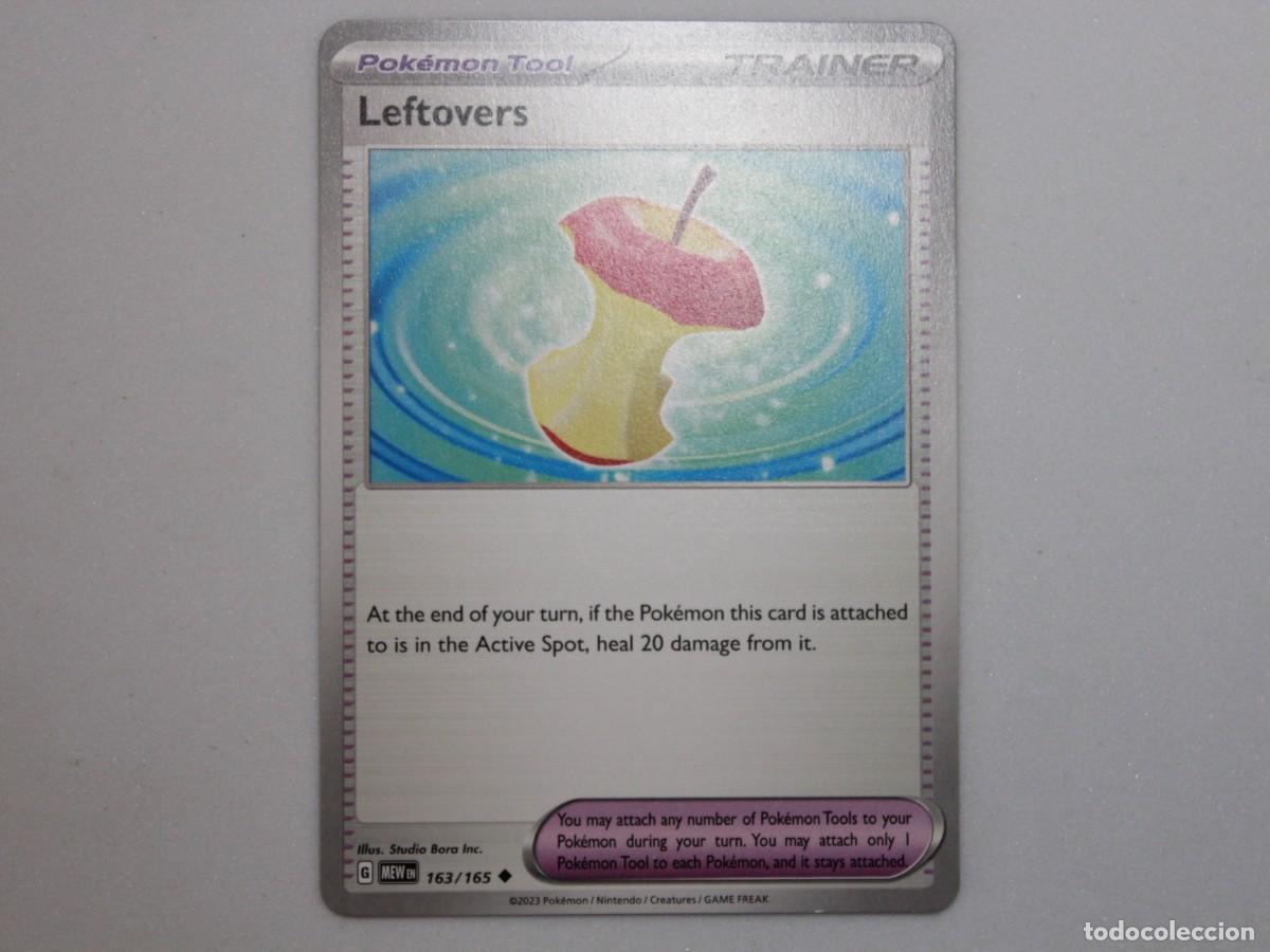 Trading Cards: Carta Pok&eacute;mon Leftovers Reverse Holo 163/165 Pok&eacute;mon 151 Trainer Tool