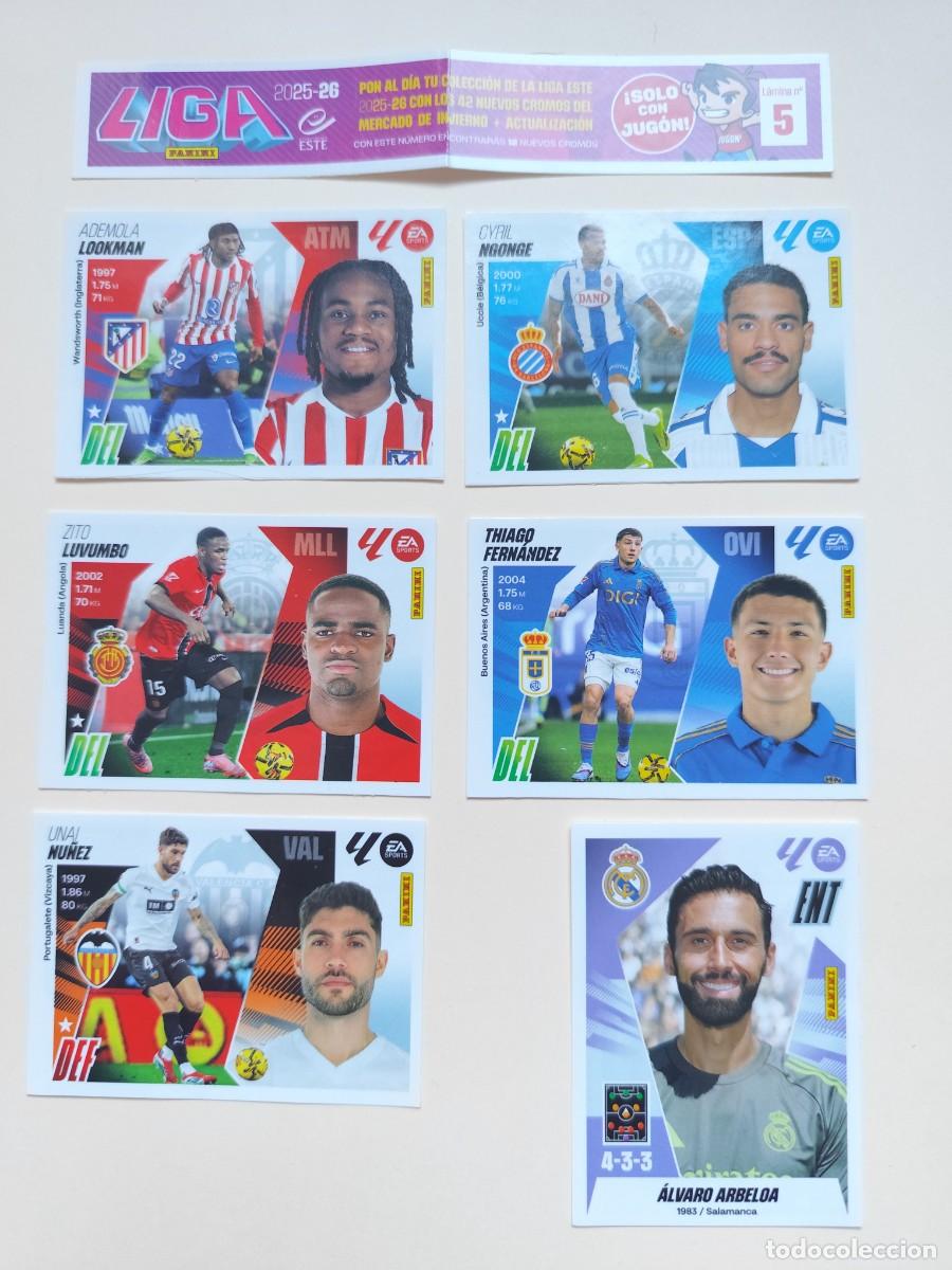 Trading Cards: Liga Este 2025/26. mercado y fichajes de invierno - L&aacute;mina 5, Jug&oacute;n n&ordm; 229 (tambi&eacute;n sueltos)