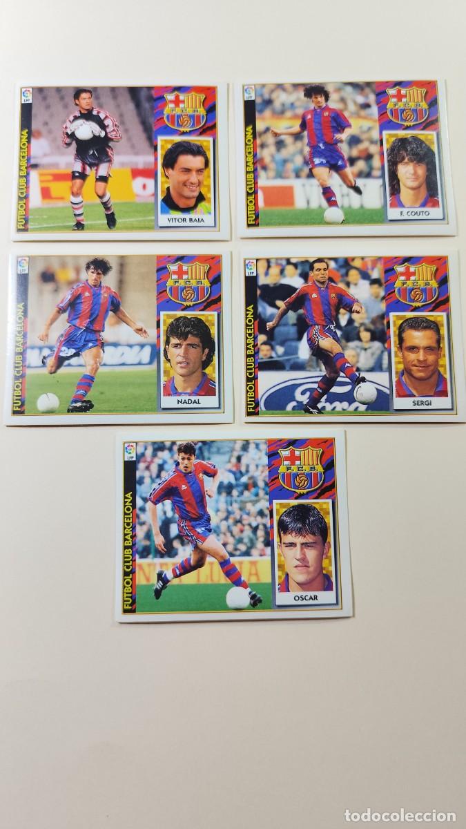 Cartes &agrave; &Eacute;changer: Liga Este 1997/98. Barcelona. Lote de 5 cromos nuevos sin pegar