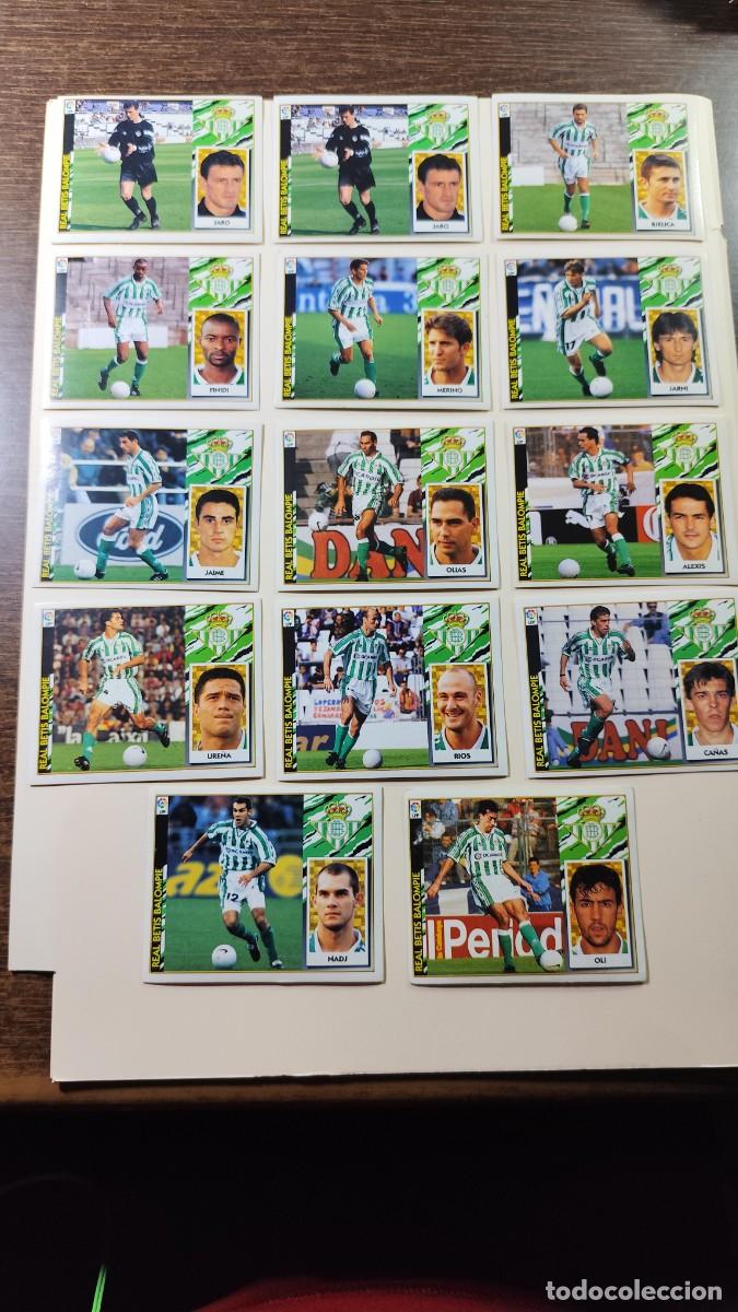 Sammelkarten: Liga Este 1997/98. Betis. Lote de 13 cromos nuevos sin pegar