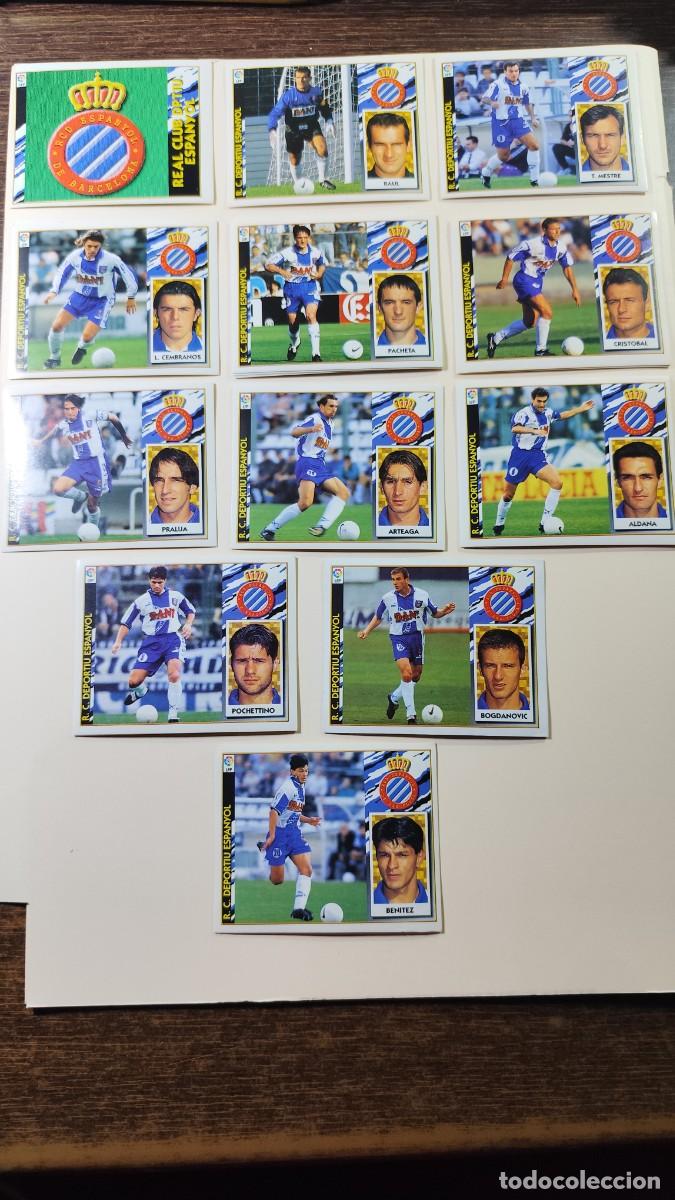 Trading Cards: Liga Este 1997/98. Espanyol de Barcelona. Lote de 12 cromos nuevos sin pegar