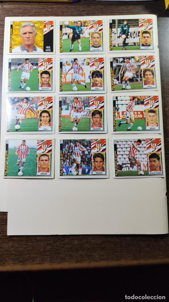 Trading Cards: Liga Este 1997/98. Sporting de Gij&oacute;n. Lote de 12 cromos nuevos sin pegar