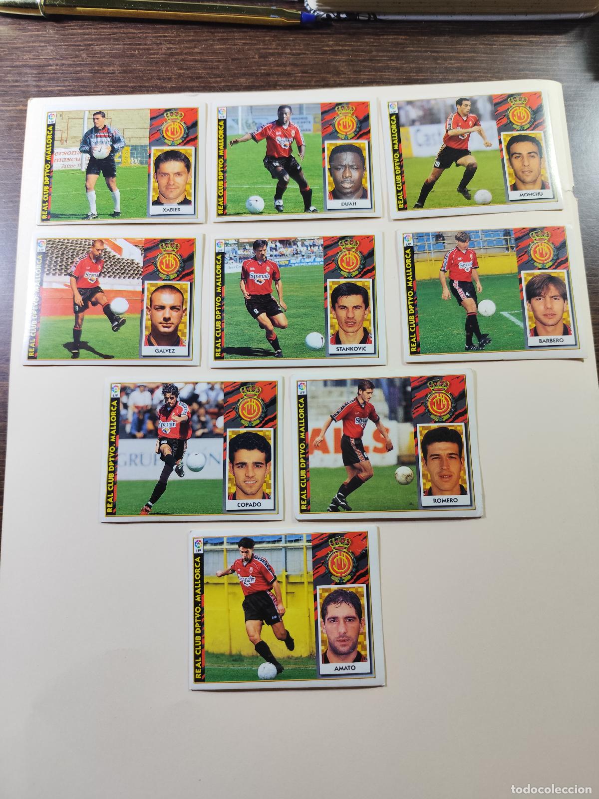 Trading Cards: Liga Este 1997/98. Mallorca. Lote de 9 cromos nuevos sin pegar