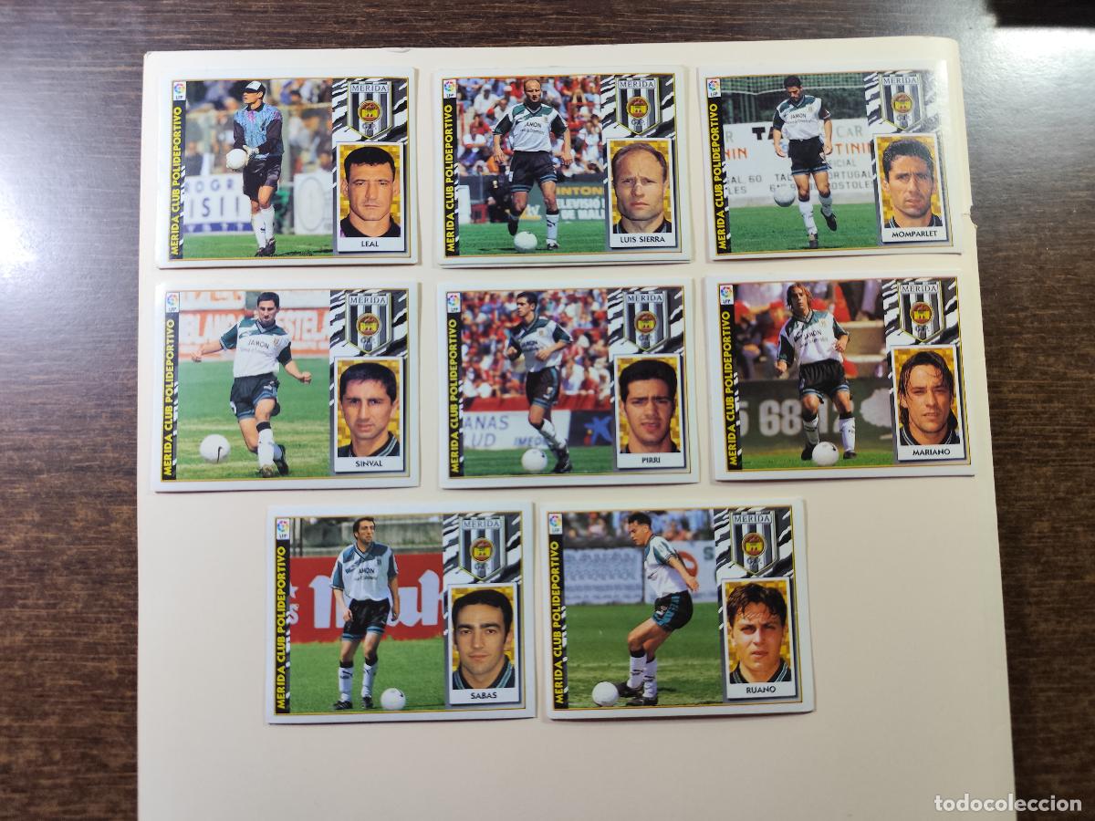 Trading Cards: Liga Este 1997/98. Merida. Lote de 8 cromos nuevos sin pegar
