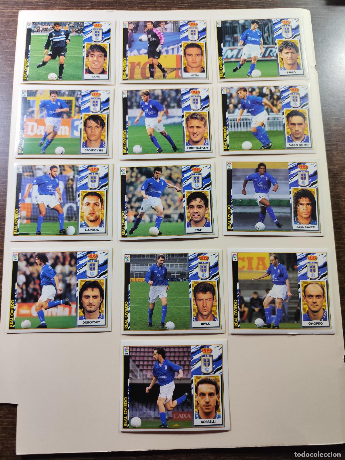 Trading Cards: Liga Este 1997/98. Oviedo. Lote de 13 cromos nuevos sin pegar