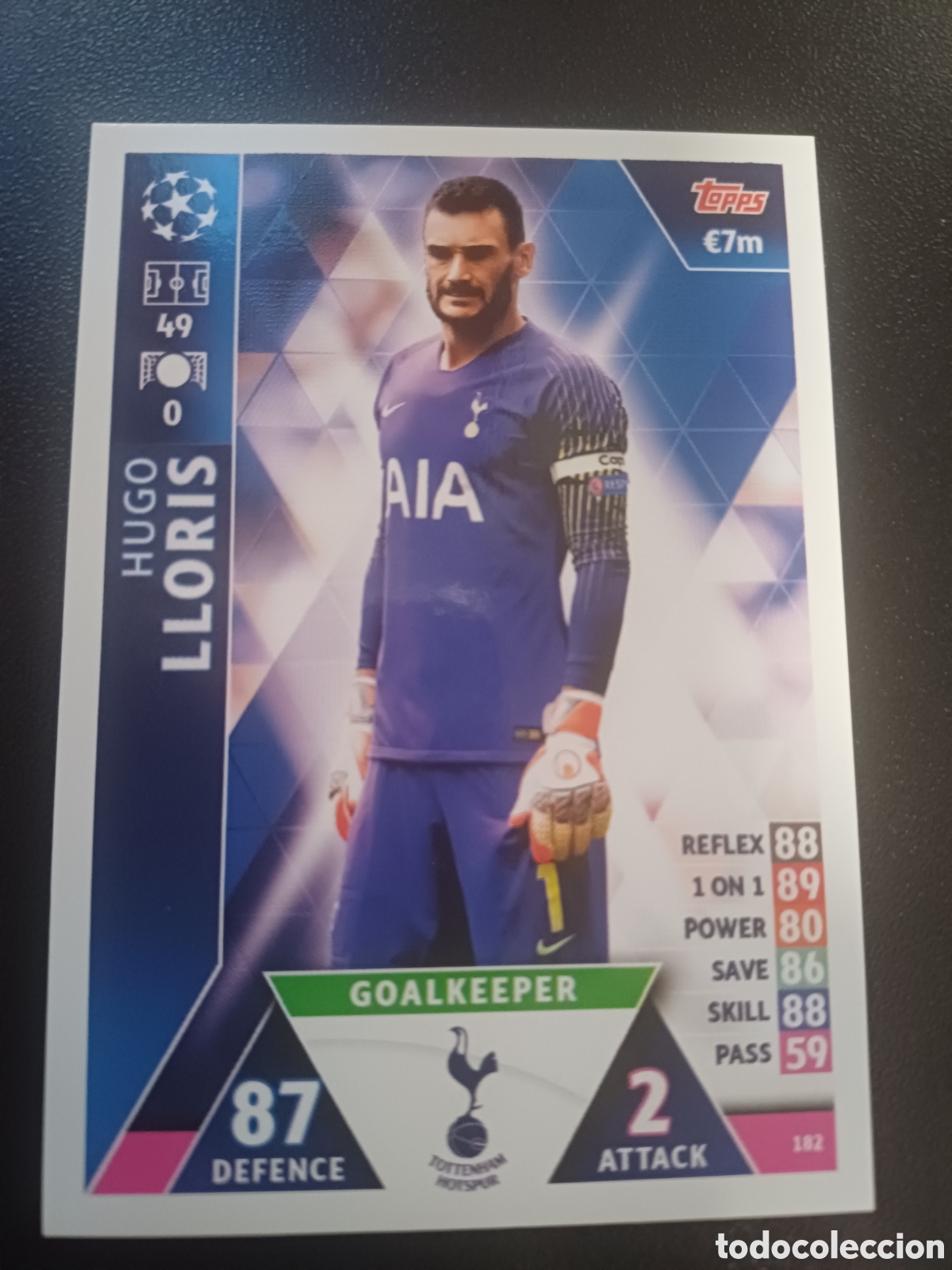 Sammelkarten: #182 HUGO LLORIS TOTTENHAM HOTSPUR TOPPS MATCH ATTAX 2018/19
