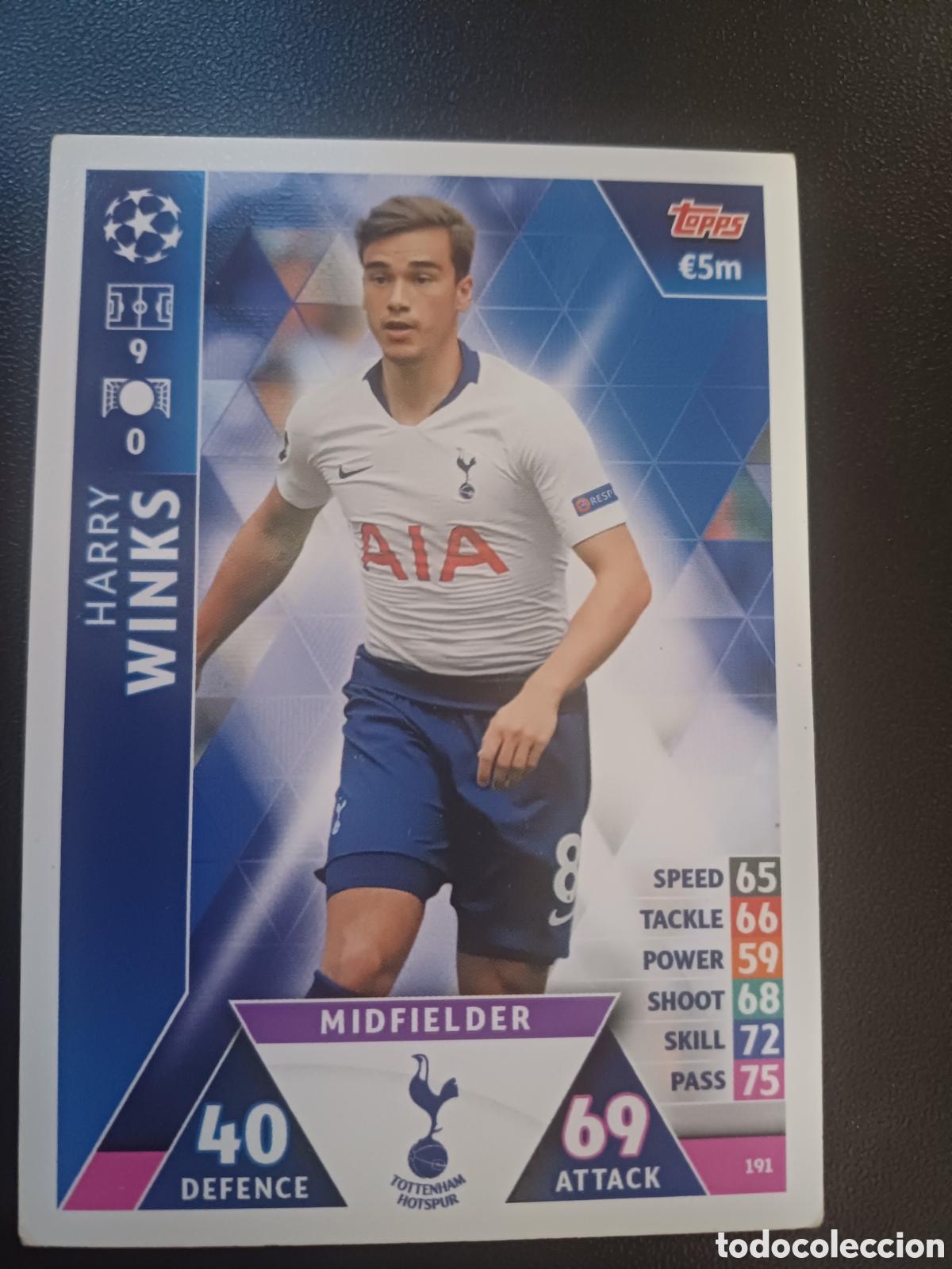 Sammelkarten: #191 HARRY WINKS TOTTENHAM HOTSPUR TOPPS MATCH ATTAX 2018/19