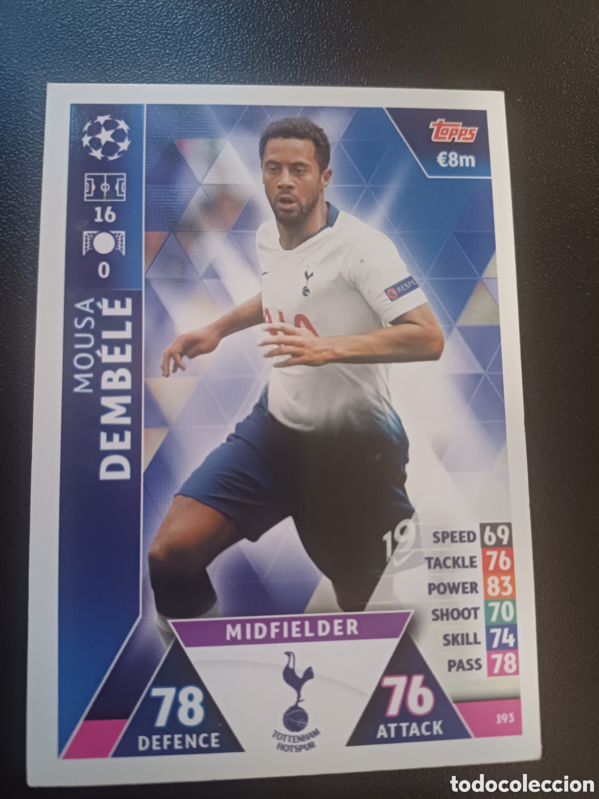 Figurine Collezionabili: #193 MOUSA DEMBELE TOTTENHAM HOTSPUR TOPPS MATCH ATTAX 2018/19