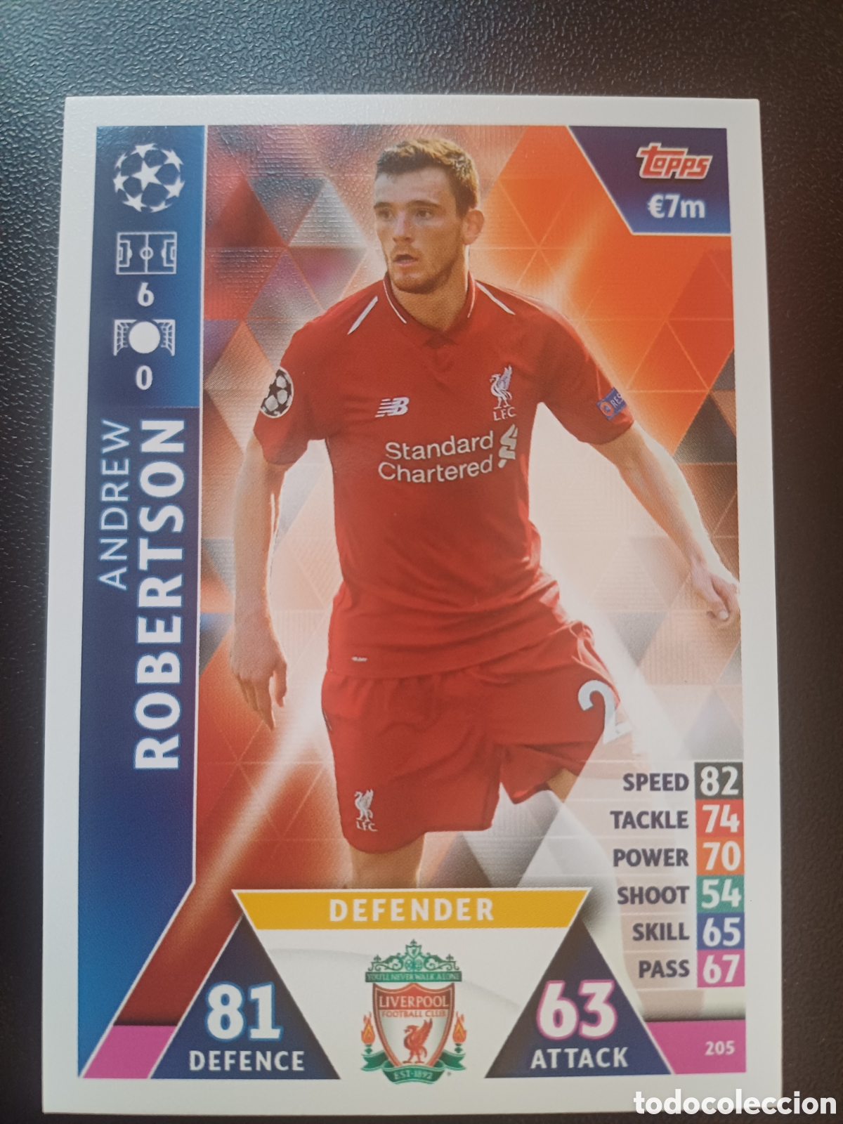 Trading Cards: #205 ANDREW ROBERTSON LIVERPOOL FC TOPPS MATCH ATTAX 2018/19