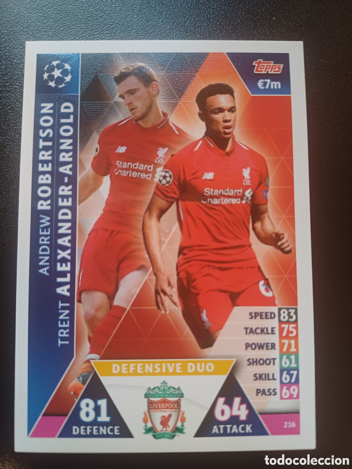 Trading Cards: #216 ROBERTSON ALEXANDER-ARNOLD DEFENSIVE DUO LIVERPOOL FC TOPPS MATCH ATTAX 2018/19