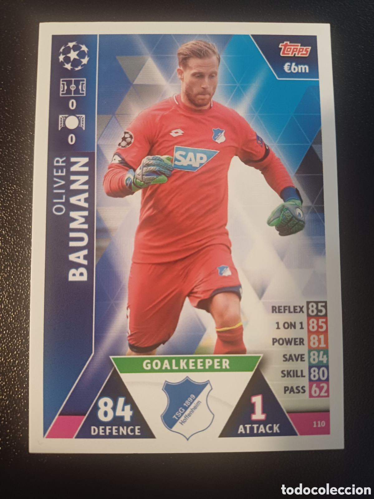 Trading Cards: #110 OLIVER BAUMANN TSG 1899 HOFFENHEIM TOPPS MATCH ATTAX 2018/19