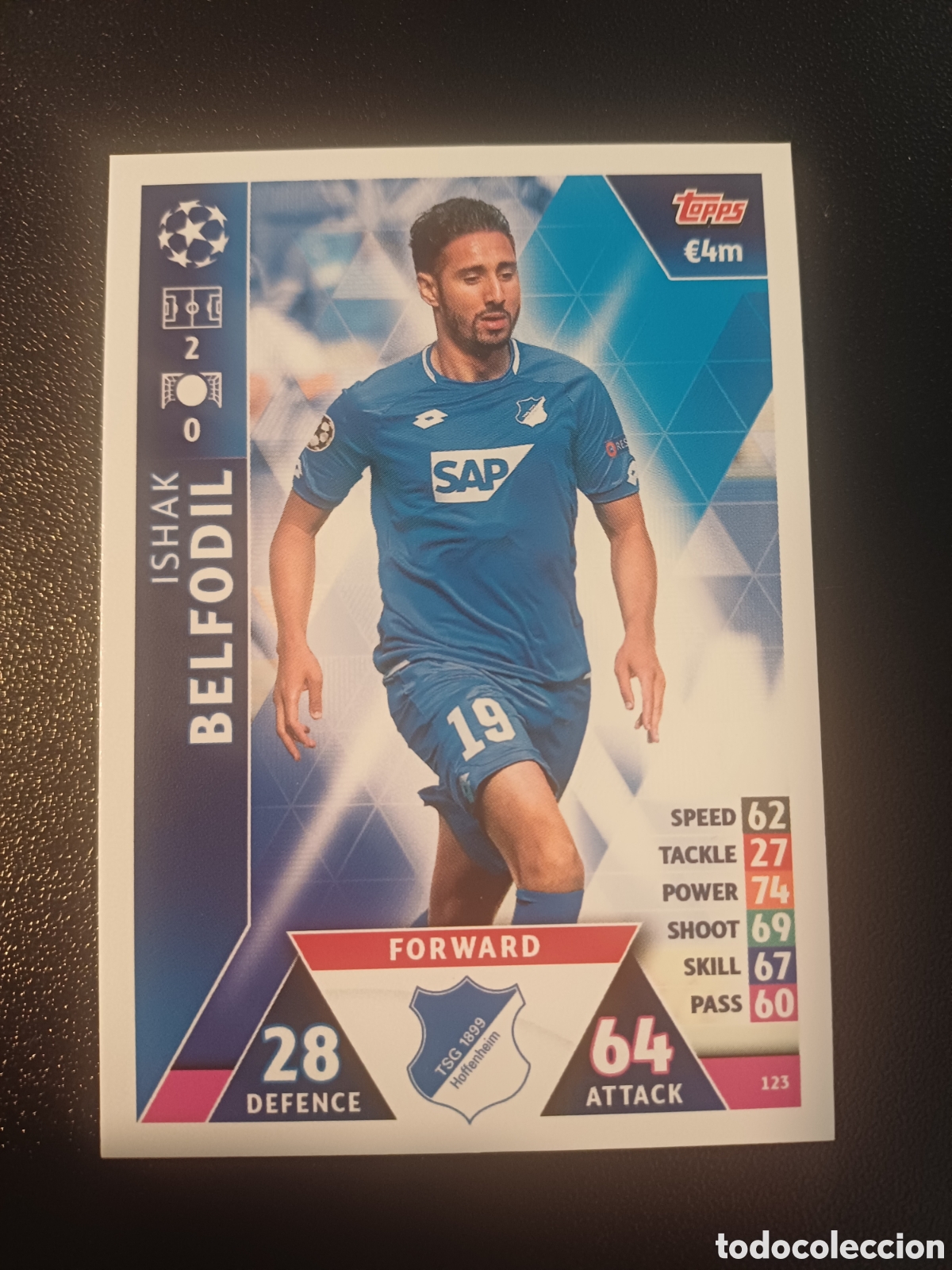 Cartes &agrave; &Eacute;changer: #123 ISHAK BELFODIL TSG 1899 HOFFENHEIM TOPPS MATCH ATTAX 2018/19