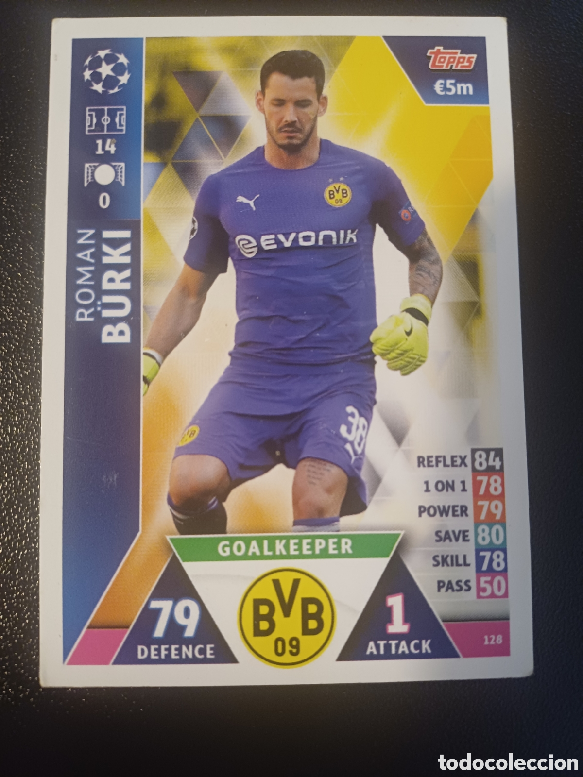 Cartes &agrave; &Eacute;changer: #128 ROMAN B&Uuml;RKI BORUSSIA DORTMUND TOPPS MATCH ATTAX 2018/19