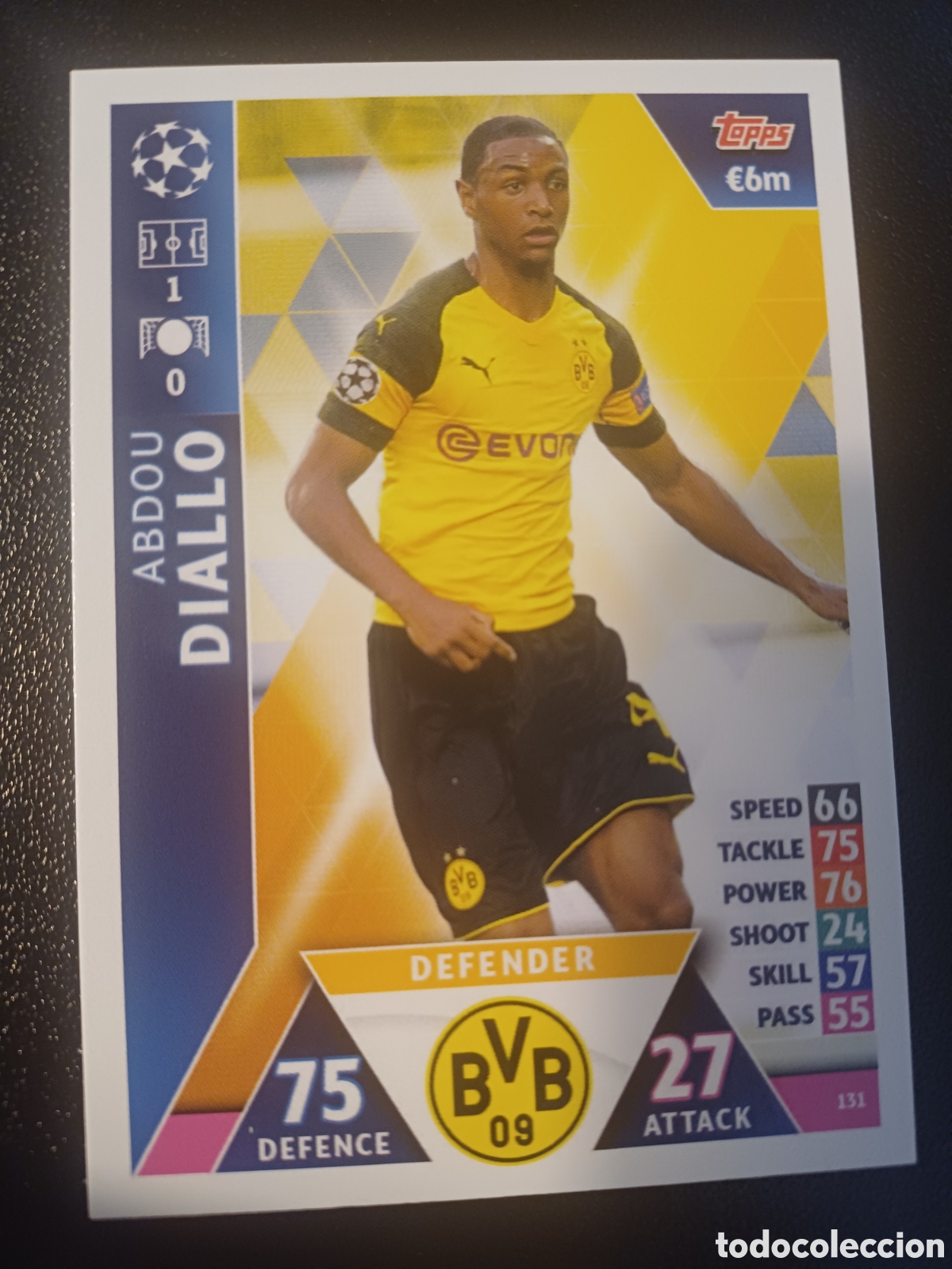 Cartes &agrave; &Eacute;changer: #131 ABDOU DIALLO BORUSSIA DORTMUND TOPPS MATCH ATTAX 2018/19