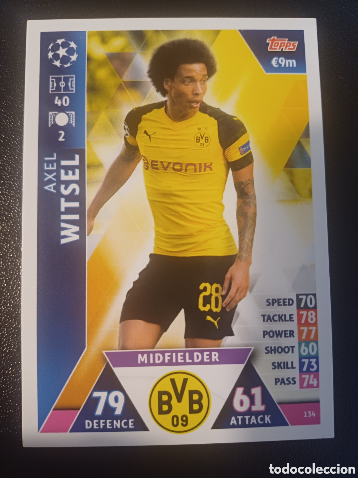 Sammelkarten: #134 AXEL WITSEL BORUSSIA DORTMUND TOPPS MATCH ATTAX 2018/19