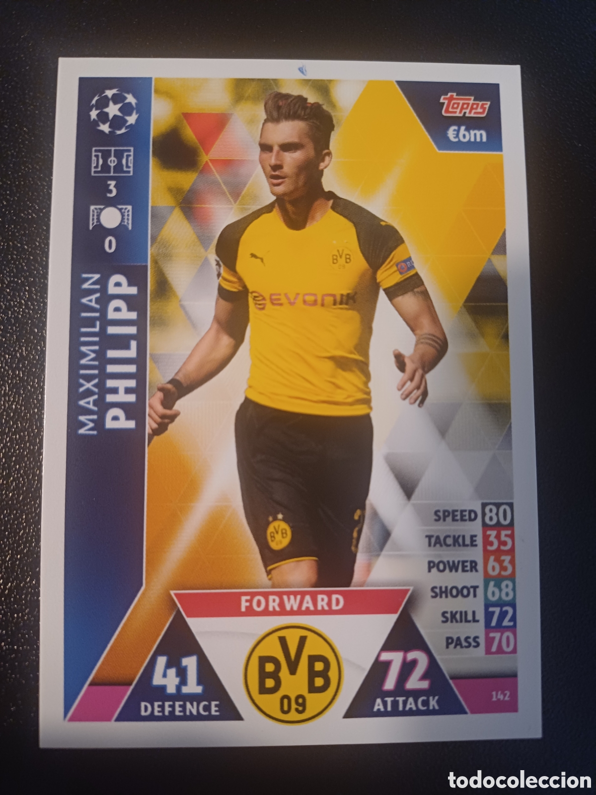 Sammelkarten: #142 MAXIMILIAN PHILIPP BORUSSIA DORTMUND TOPPS MATCH ATTAX 2018/19