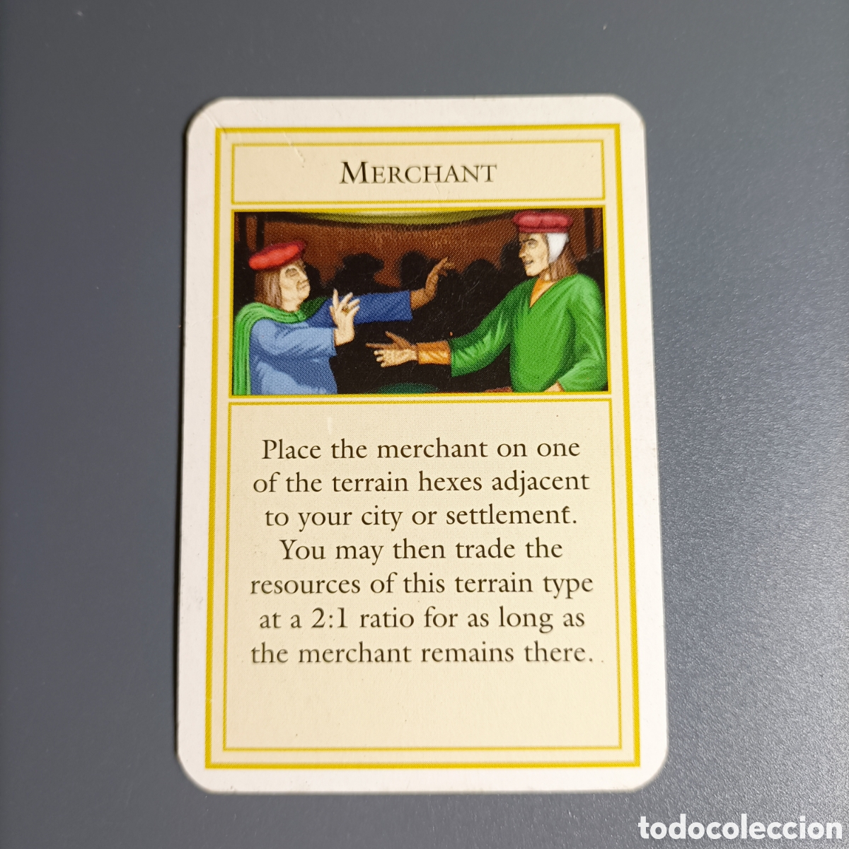 Trading Cards: expansi&oacute;n Ciudades y Caballeros del juego de mesa Catan. MERCHANT (EL MERCADER)