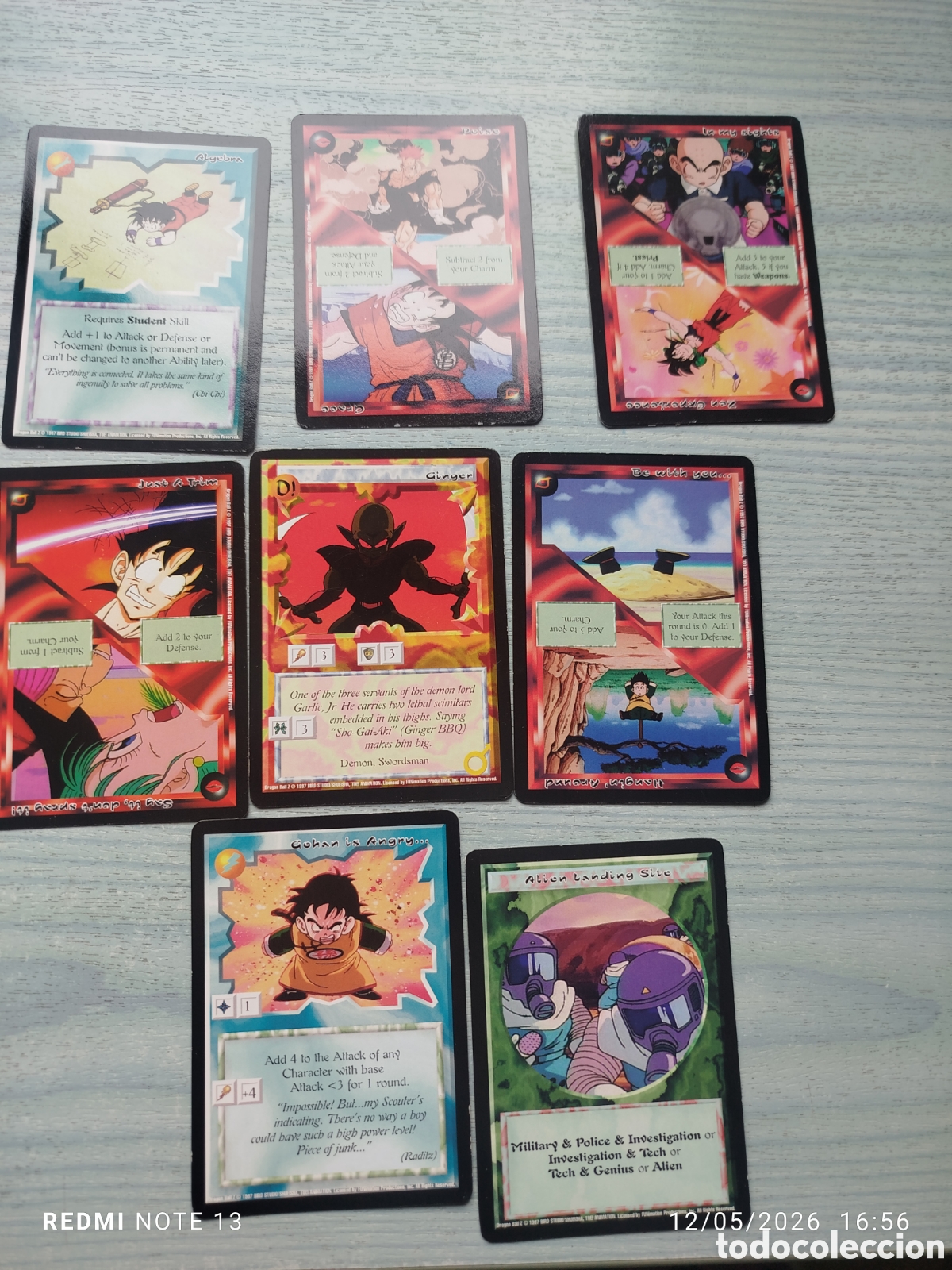 Trading Cards: 8 cartas dragonball ..ani -maydem