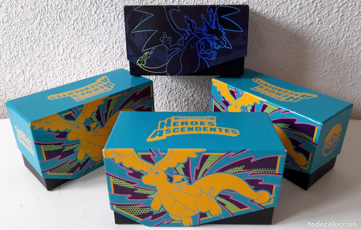 Trading Cards: Cuatro cajas vac&iacute;as Pok&eacute;mon Megaevoluci&oacute;n Fuegos Fantasmales H&eacute;roes Ascendentes